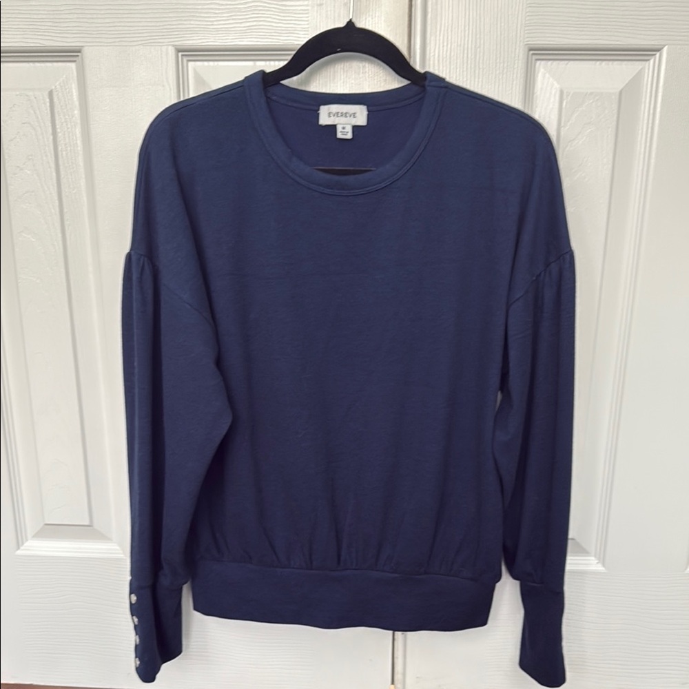 Evereve Blue Crewneck Sweatshirt Casual Pullover